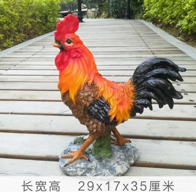 Business gift decoration gold yellow chicken Big cock animal appearance animal ornament type desktop Golden