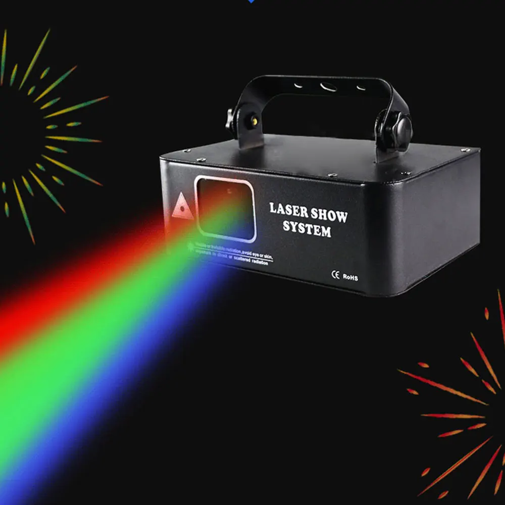 220V Single Head Full Color Scanning Laser Light DJ Christmas Light Dance Disco New Years Bar Family Party Stage Effect Lights