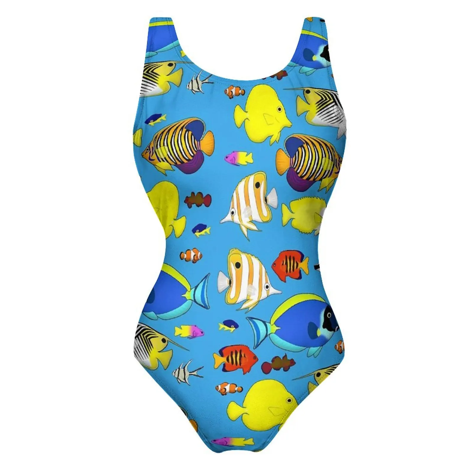 Милый купальник с морской рыбой сексуальный красочный цельный животными боди