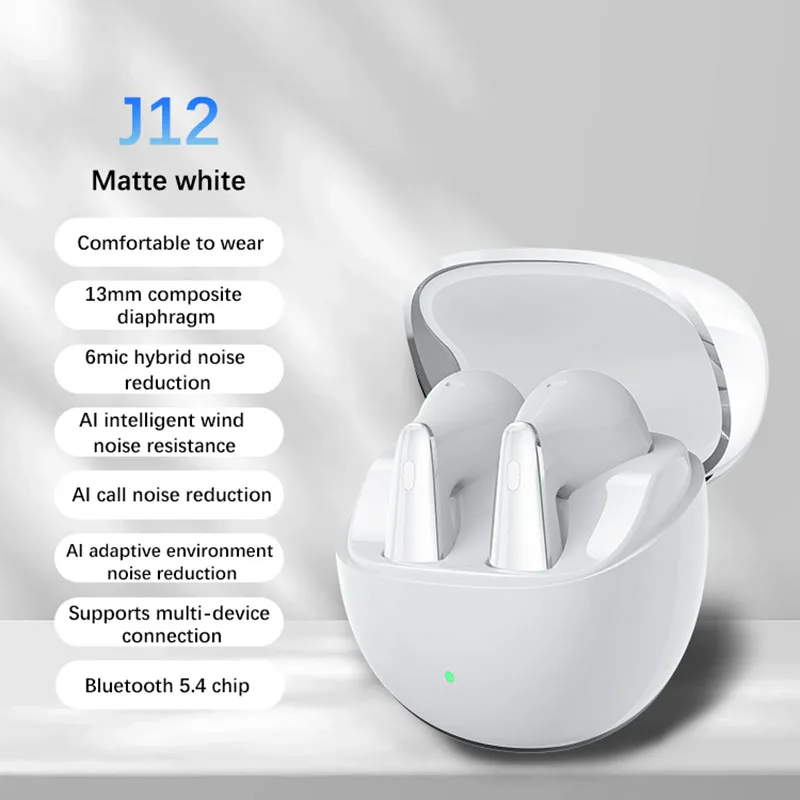 Новые TWS J12 BT наушники с сенсорным управлением беспроводные стерео музыка Спорт
