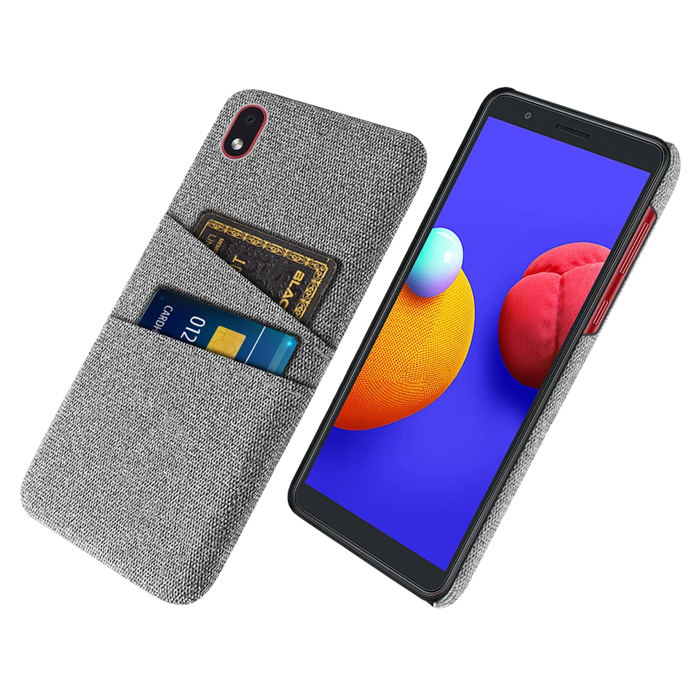 

A01 Core Case on For Samsung Galaxy A01 Core Dual Card Fabric Cloth Cover For Samsung A01 Core A 01 A01Core SM-A013F Coque Funda