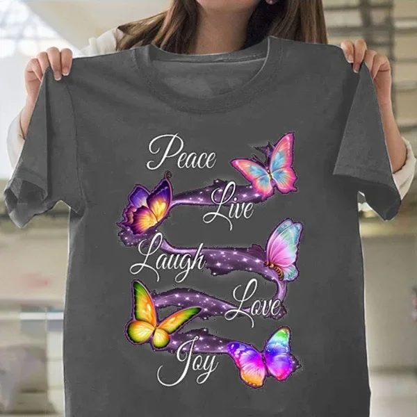 Футболка женская с коротким рукавом и круглым вырезом различные цвета