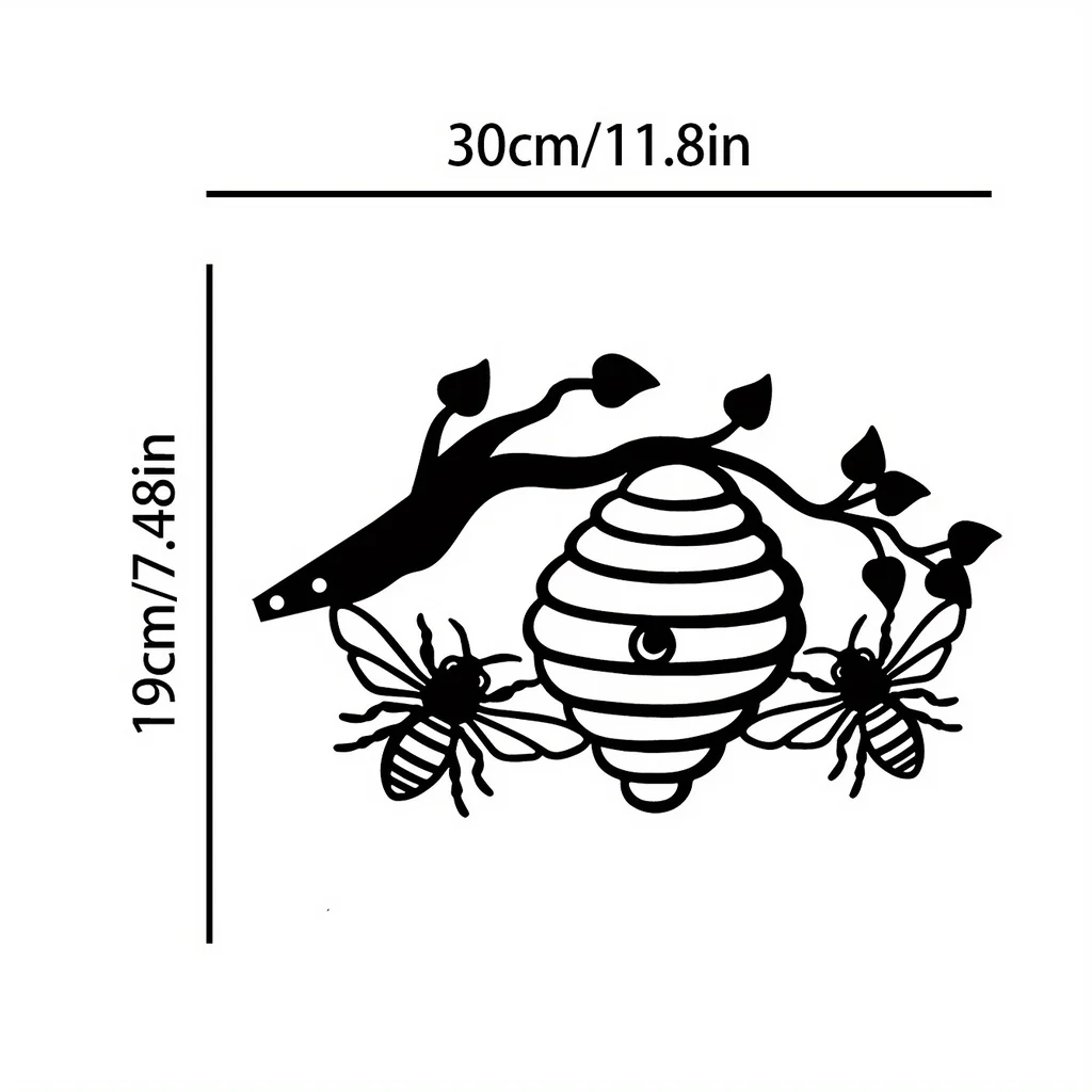 1 Шт. Железный Кованый Садовый Силуэт Уличный Двор Улей На Ветке Декоративный Кол