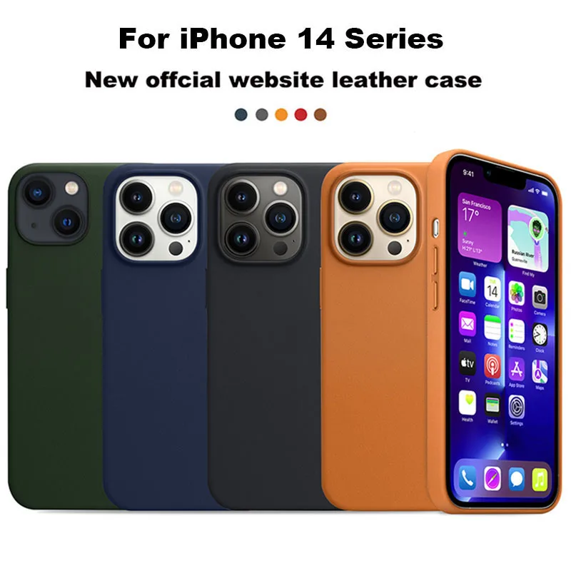 

Оригинальный Apple Magsafe кожаный магнитный чехол для iPhone 14 Pro Max 14 Plus чехол с беспроводной зарядкой защита от падения