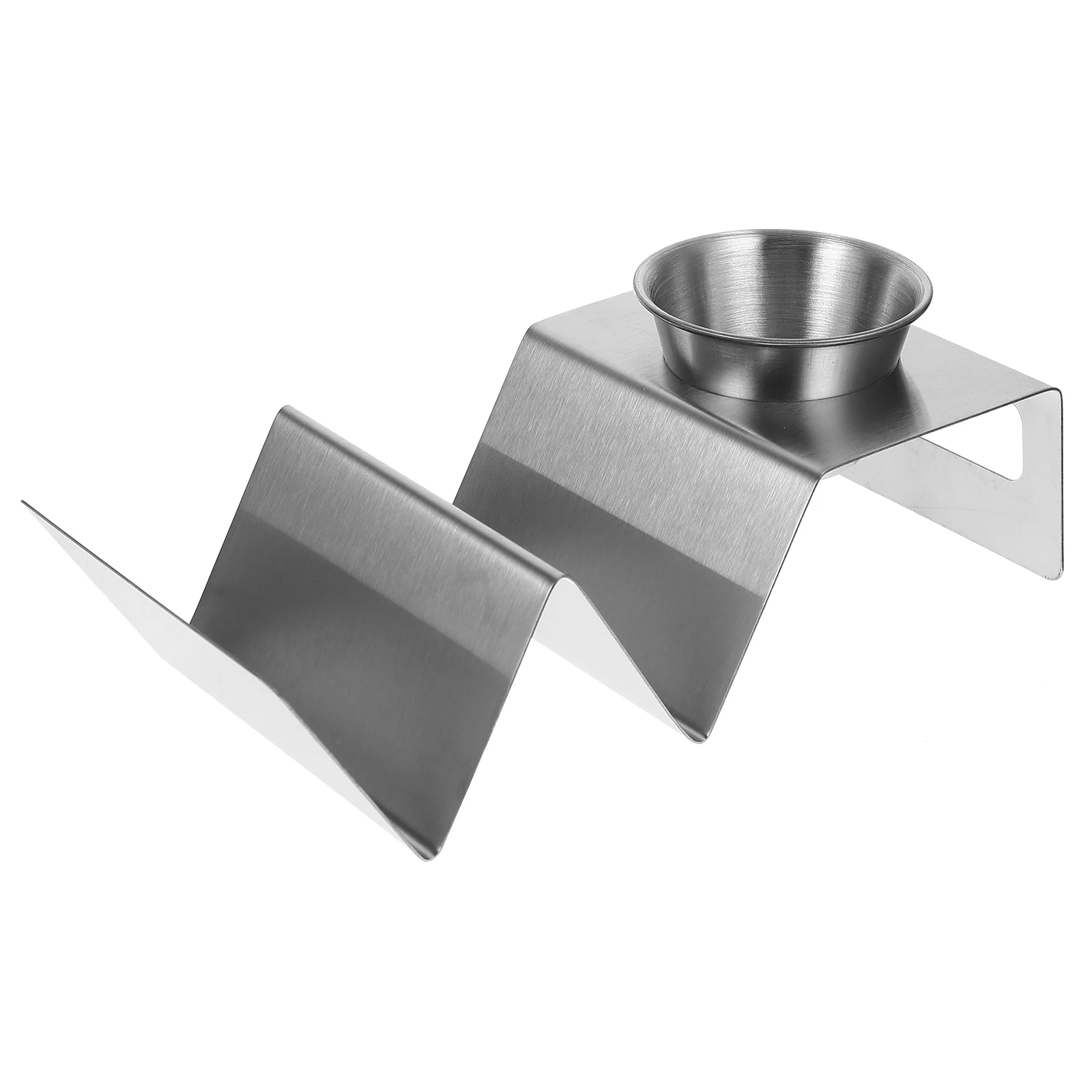 

1 Set Safe Steel Taco Holder Steel Taco W-shaped Taco Rack Stainless Steel Taco Holder for Home Kitchen Hotel