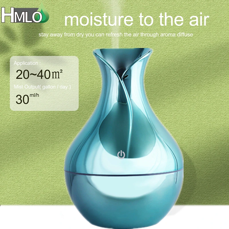 130ml Ultrasonic Aroma Essential Oil Diffuser Low Noise Air Humidifier Creative Air Moistener Home Decoration Electroplated Gold