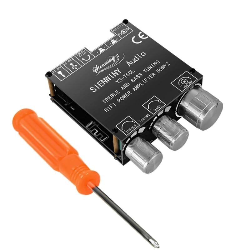 

5.1-канальный цифровой усилитель мощности, плата DC5-26V BLE5.1 версия 50Wx2 YS-T50L B2RC