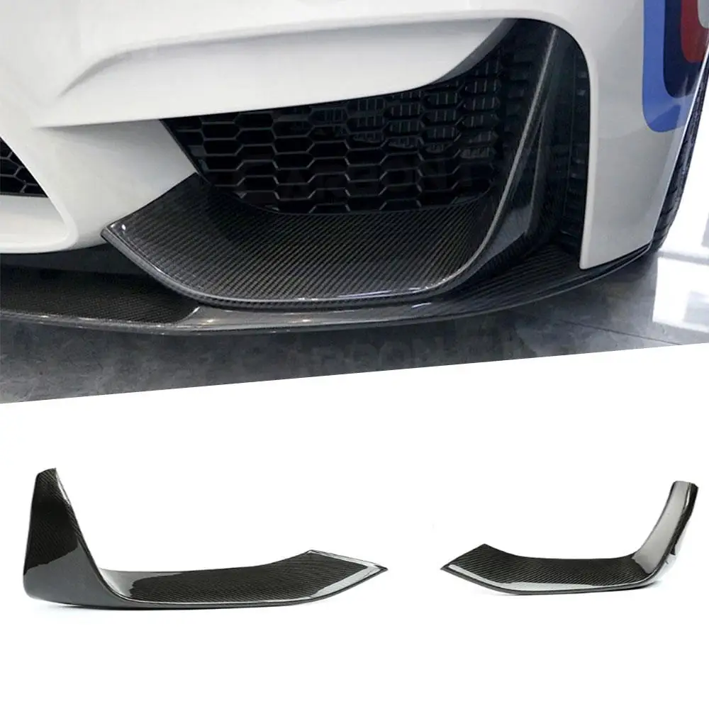

High Quality Carbon Fiber Front Flaps Apron for BMW 3 Series F80 M3 4 Series F82 F83 M4 2014-2017 FRP Front Splitters Car