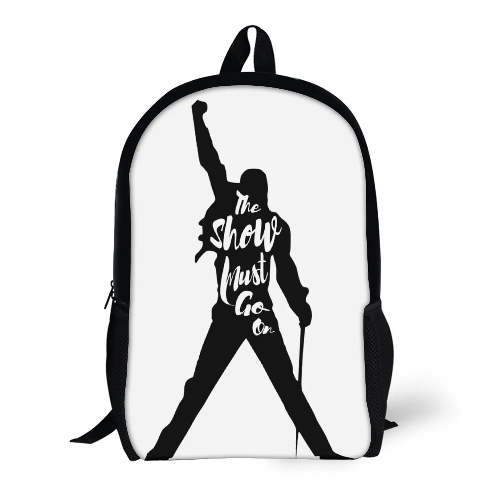 

Freddie Mercury The Show Must Go On Art Pr Secure Snug Knapsack17 Inch Shoulder Backpack Vintage Travel Unique