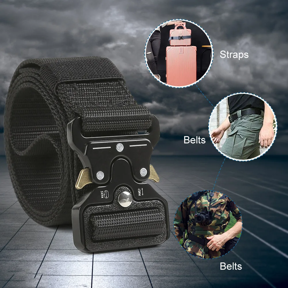 

Ремень нейлоновый с многофункциональной пряжкой, износостойкий дышащий, для занятий спортом на открытом воздухе, кемпинга, пешего туризма, альпинизма