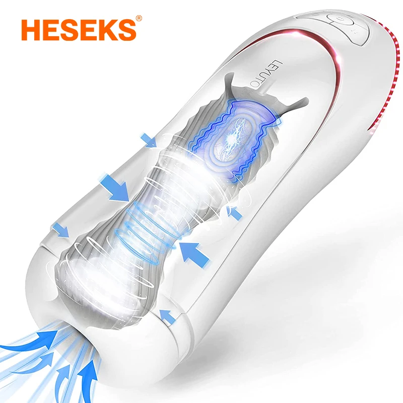 HESEKS Real Male Vagina Sucking Vibration Automatic Products Soft Pussy Sex Machine Male Masturbator Cup Sex Toys for Men Sex