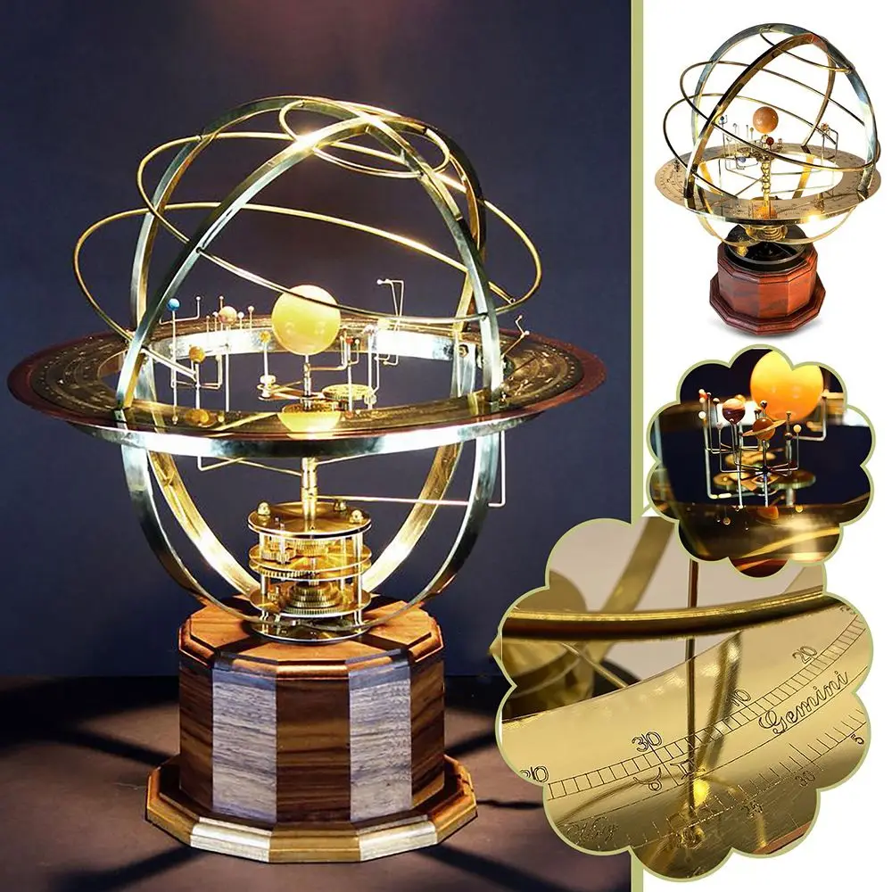 

Retro Exquisite Accessories Room Decor Desktop Ornaments Metal Olar System Model Planetary Orbit Model