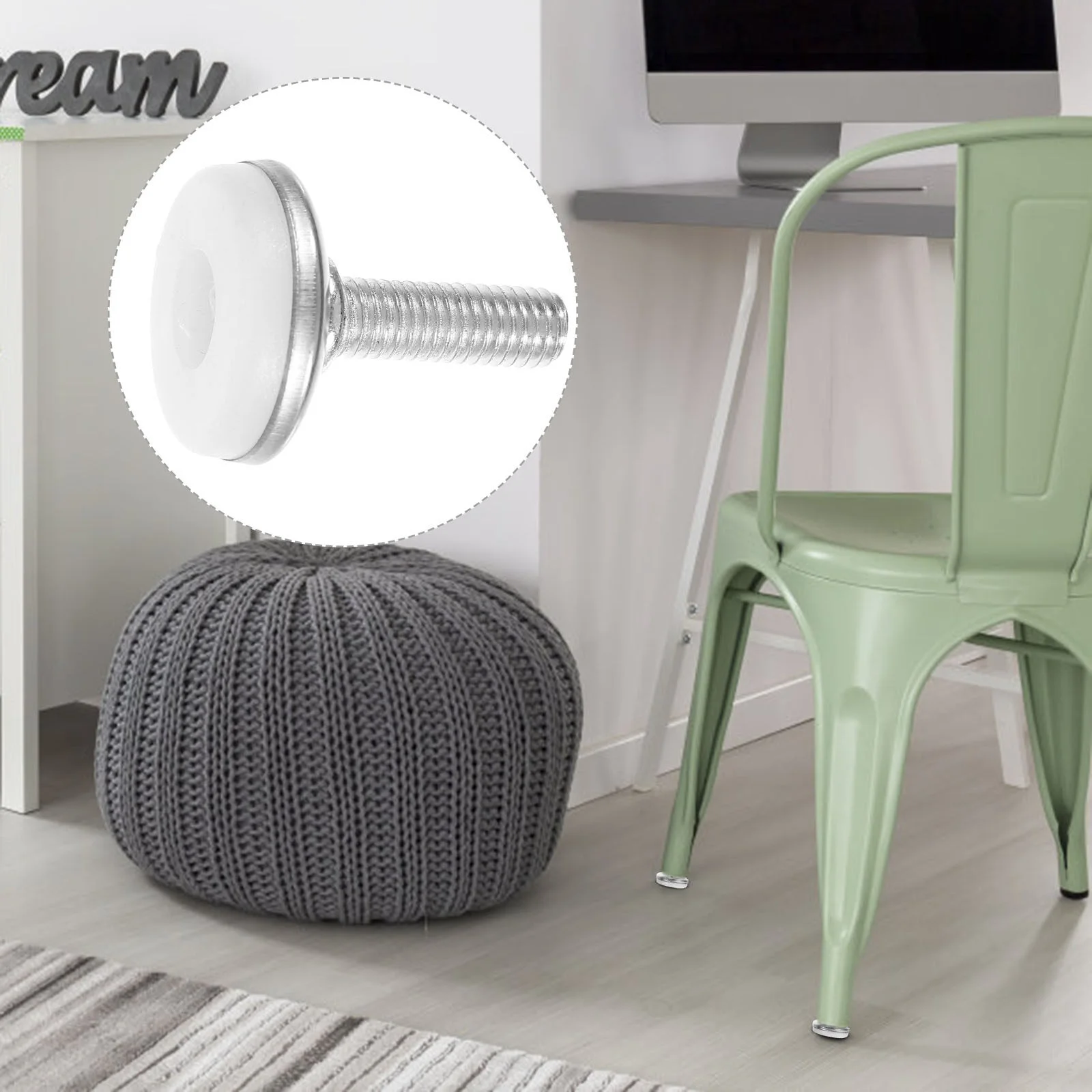 

12 PCS Chair Furniture Leveler Adjustable Desk Legs Leveling Nut Leg Straightening Machine