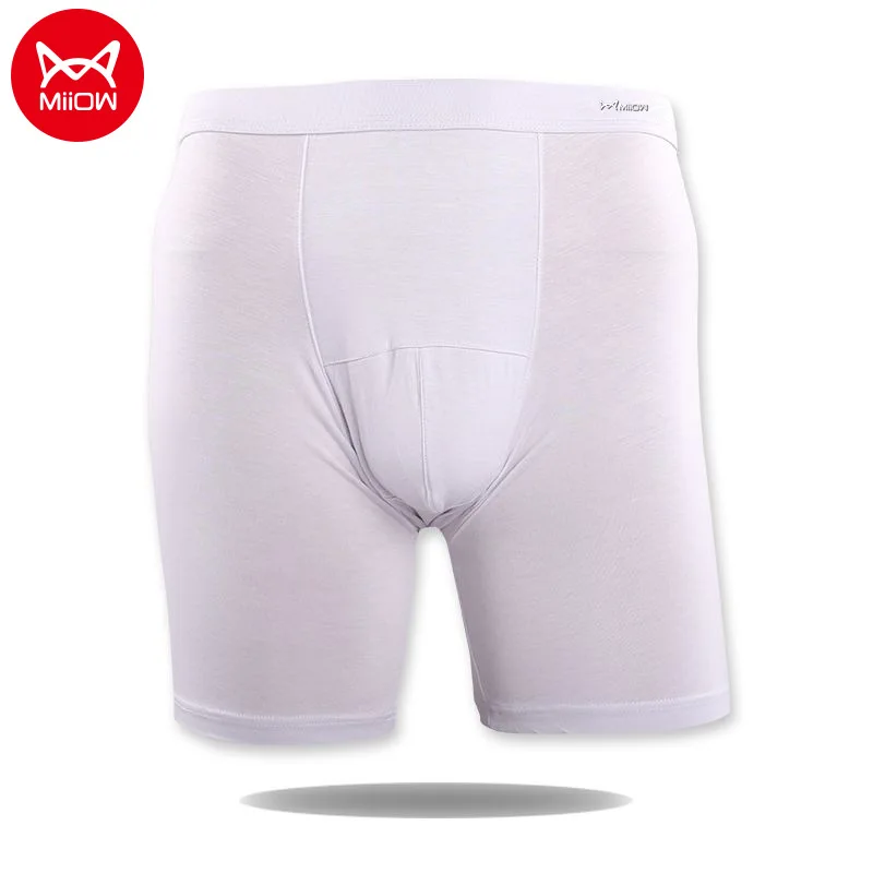 Miiow Men's anti-wear leg sports k pants lengthened underwear Modal boxers running 3PCS