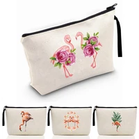 girl makeup bag flamingo series classic coin purse organizer bag pouches for travel bags pouch womens storage cosmetic bag