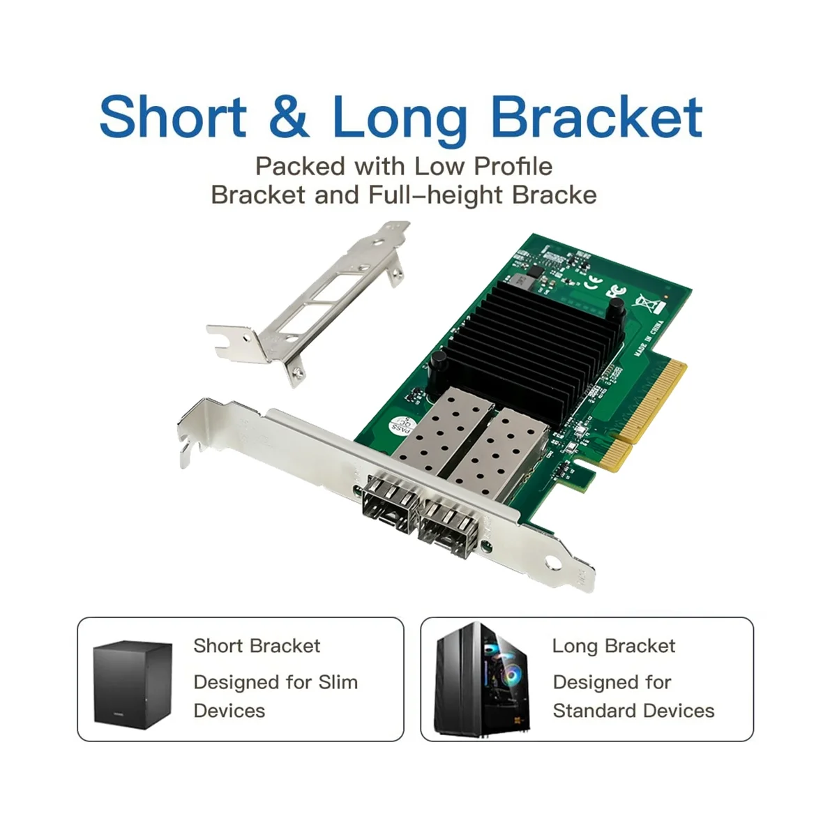 

ST7327 X520-DA2 10 Gigabit Ethernet Network Card PCIe X8 Dual Optical Port 82599ES 10G SFP+Server Optical Network Card