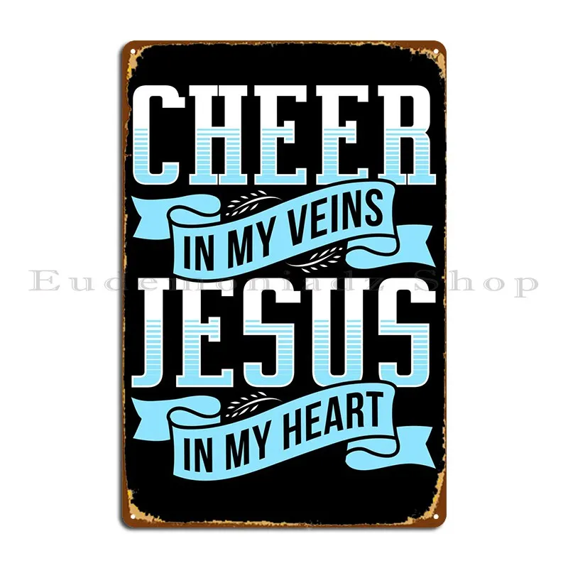 

Металлический плакат с надписью Cheer In My vein