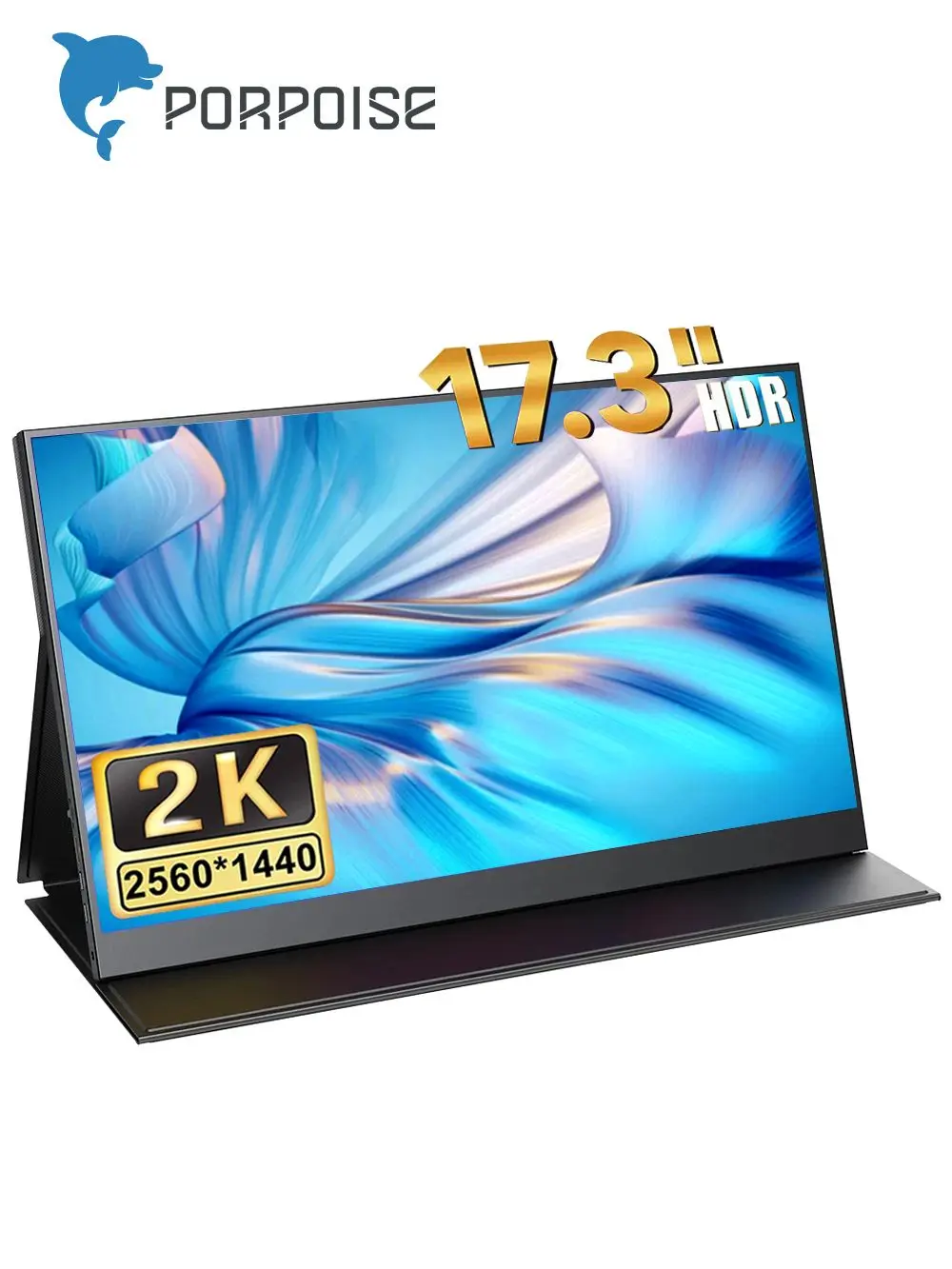

Portable Monitor 2K 17.3'' Ultra-clear 2560x1440 Laptop Monitor USB C HDMI Gaming Computer Display IPS Screen for PC Mac PS5