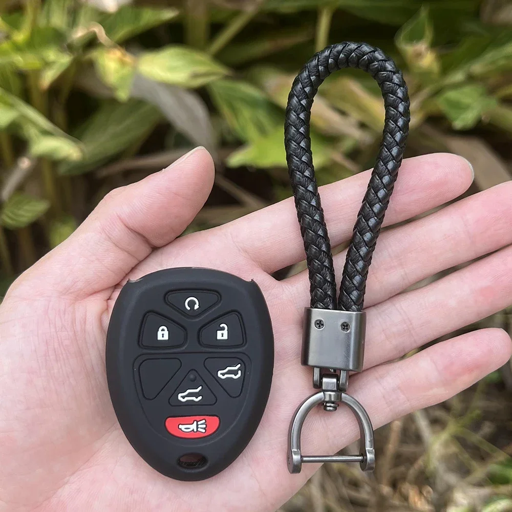 

Силиконовый чехол-держатель для автомобильных ключей, мягкий защитный чехол для пульта дистанционного управления для Chevrolet Tahoe Traverse GMC Yukon 2007-2014, брелок