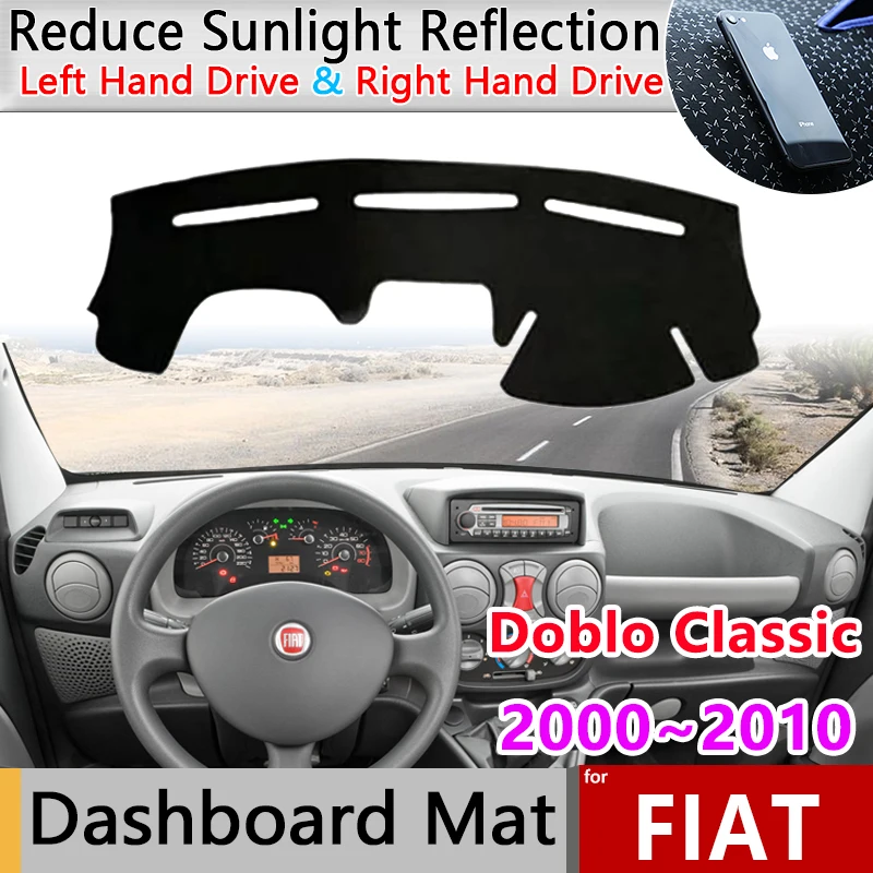 

for Fiat Doblo Classic Panorama 223 2000~2010 2001 2002 Dashboard Cover Board Mat Shade Rug Carpet Pad Custom Liner Accessories
