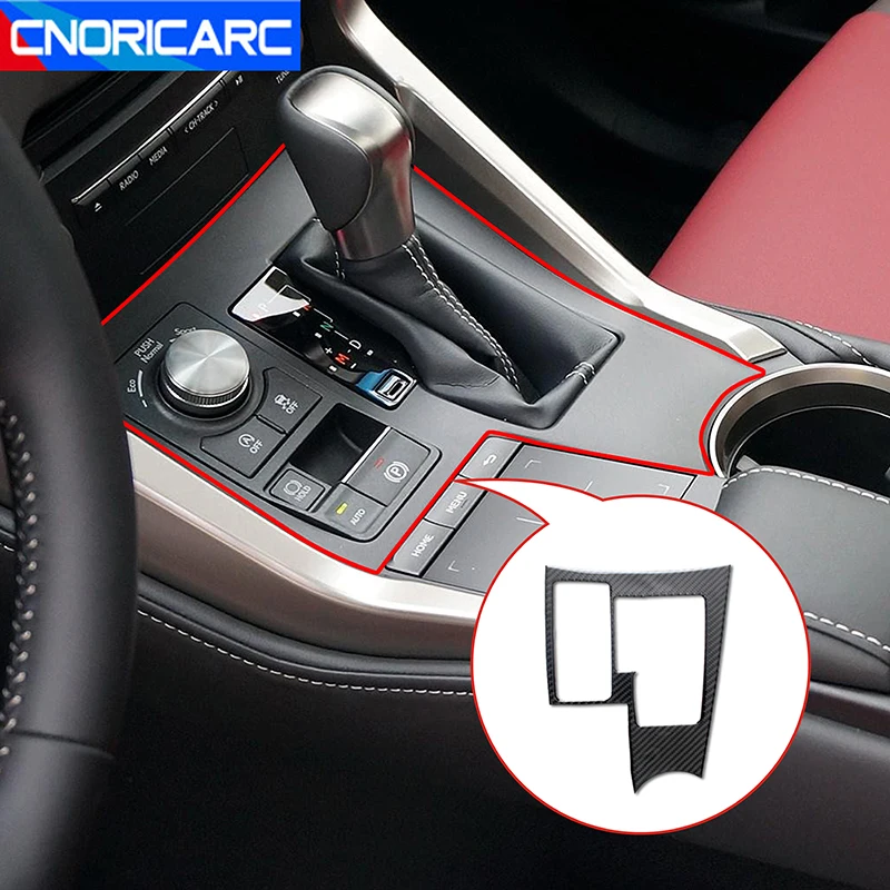 

Наклейки для центральной консоли автомобиля, наклейки из углеродного волокна для Lexus NX200T 200 300H 2014-2019 LHD RHD, модифицированные наклейки