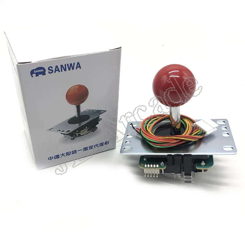 

2PCS Original Japan Sanwa Joystick JLF-TP-8YT Fighting rocker with Topball and 5pin wire for Jamma arcade game part