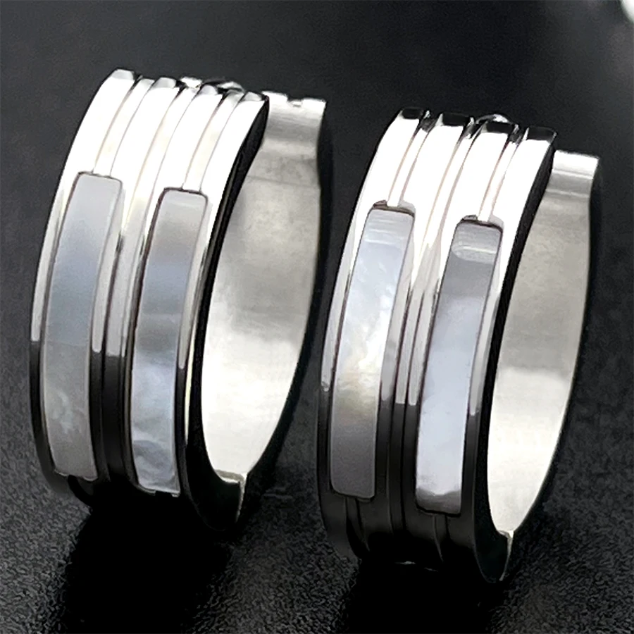 Женские и мужские серьги-клинья из нержавеющей стали 1 пара