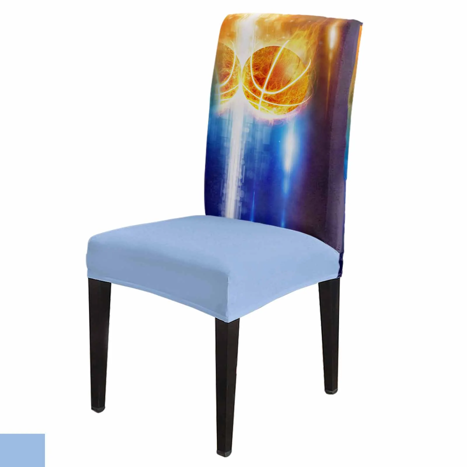 

Чехол для баскетбольного кресла с плавным переходом цвета, эластичное кресло для столовой, искусственное спандекс, офисное кресло