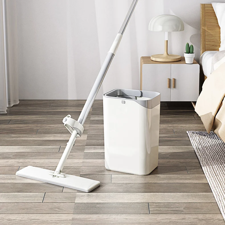 

Wooden Floor Mops Microfibre Disposal Rectangle Easy Wring Lazy Mop with Bucket Kitchen Fregona Household Cleaning Tools