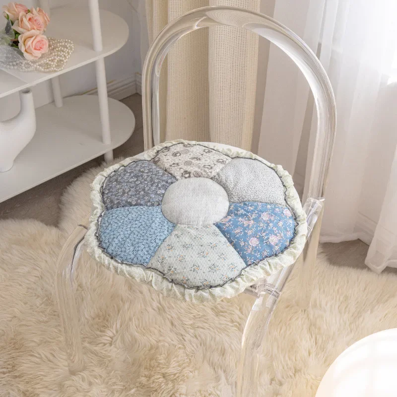 

Подушка Для Сиденья В Форме Цветка, Утолщенная Подушка Для Офисного Стула, Пасторальная Ткань, Противоскользящая