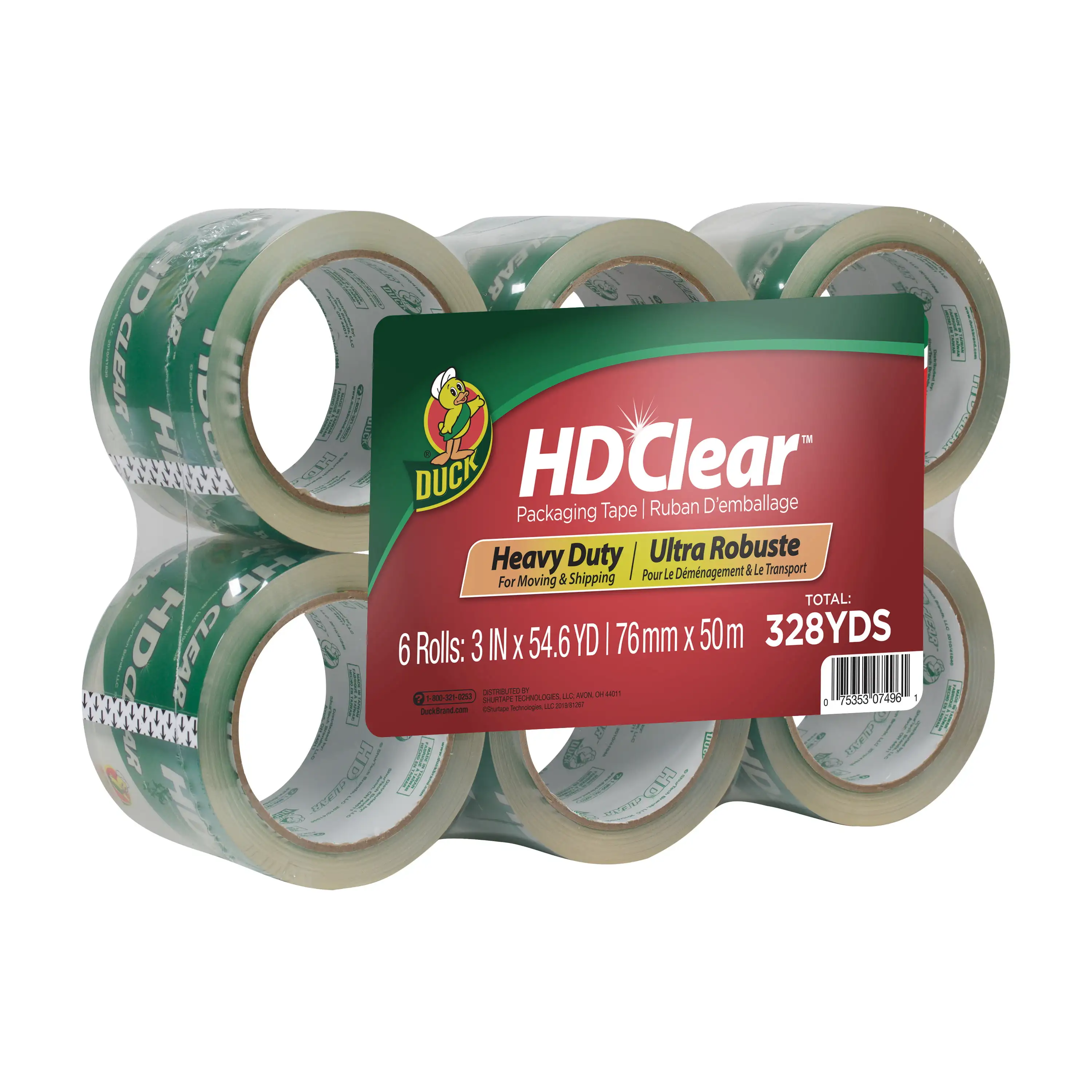

HD Clear 3 in. x 54.6 yd. Clear Packing Tape, 6 Pack