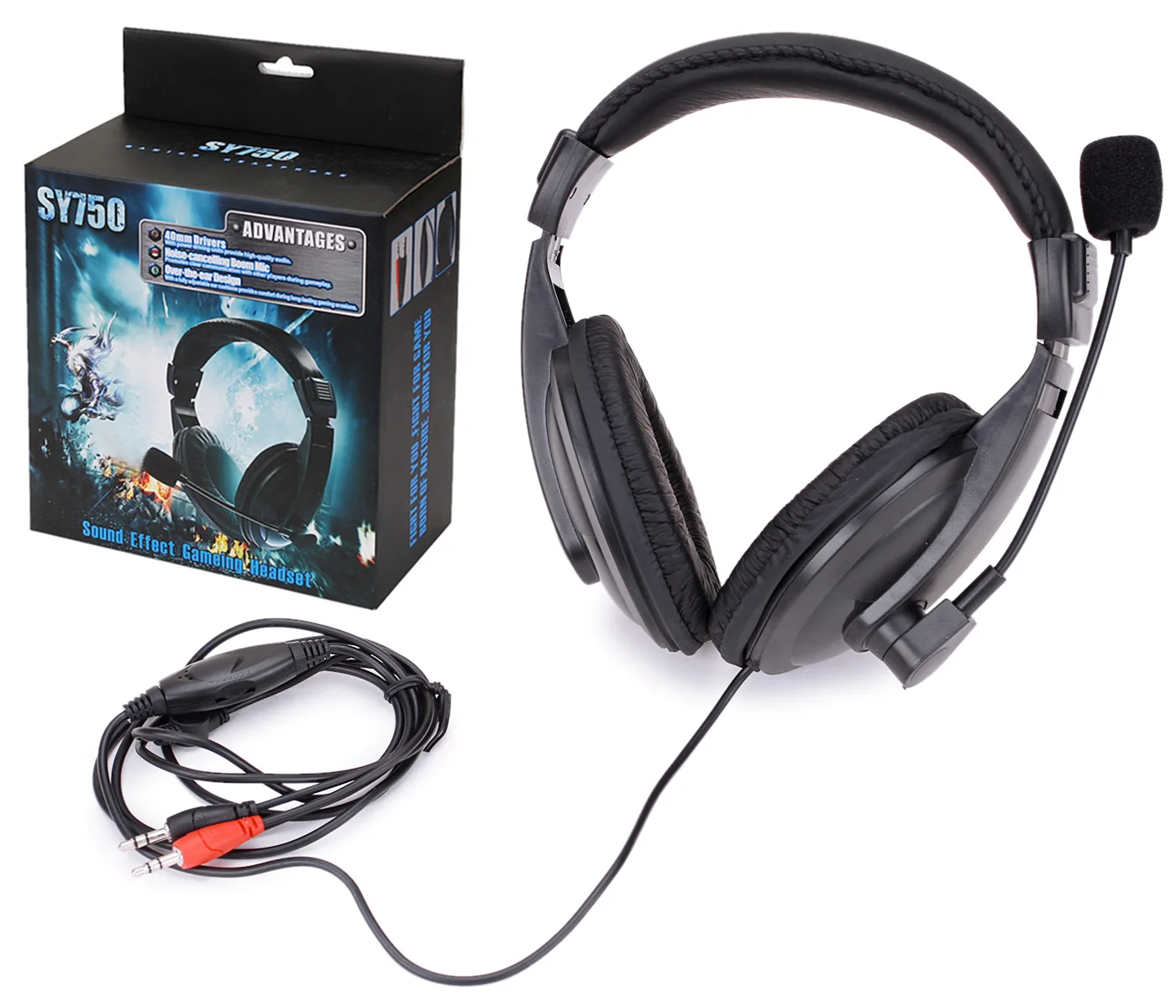 

Проводные Накладные наушники светильник лые компьютерные офисные деловые наушники, наушники для студентов онлайн-класса, игровые наушники SY750MV