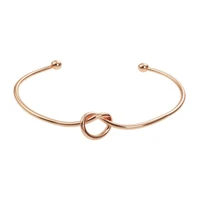 simple love knot bracelet european and american metal open bracelet diy mens and womens bracelets