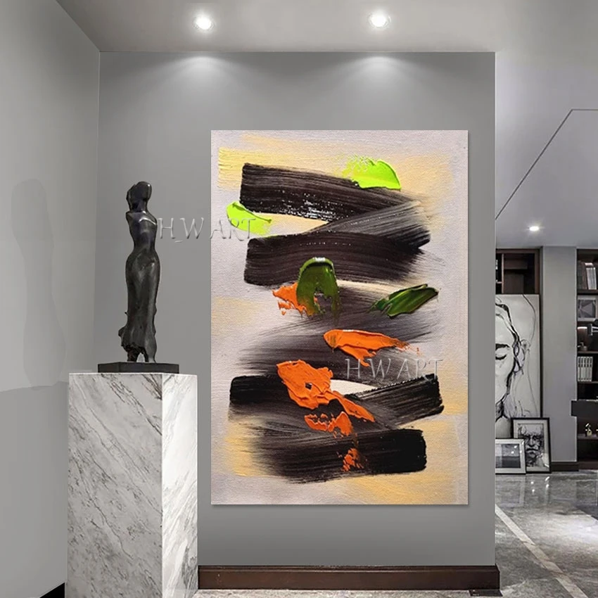 Простой дизайн акриловая картина без рамки холст абстрактный прикроватный Декор