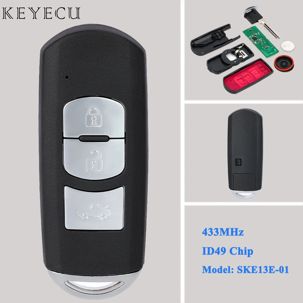 Keyecu для Mazda Mitsubishi System 3 6 2012 2013 2014 2015 433 МГц с чипом ID49