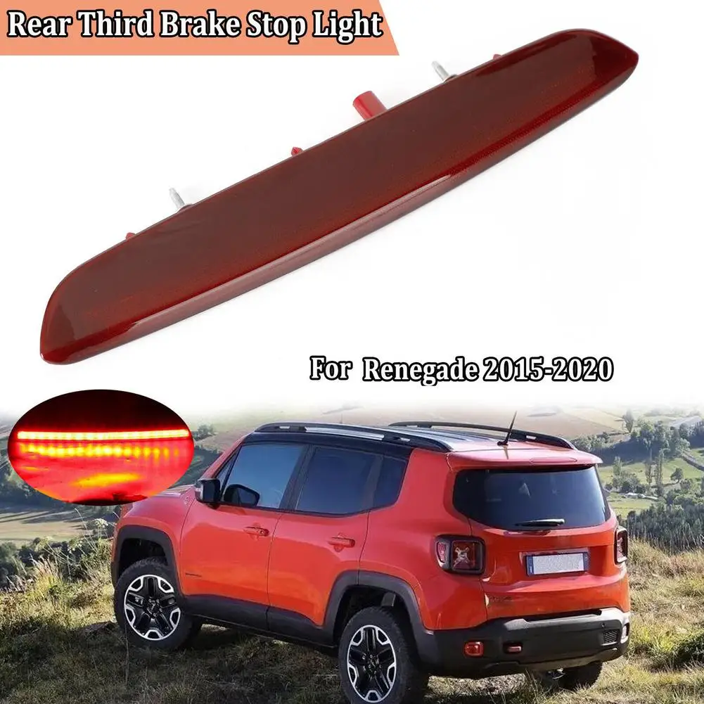 

Rear Third High Mount Stop Light Signal Warning Brake Lamp Compatible For 68247167aa 15-20 Years