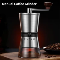 manual coffee grinder portable bean hand milling stainless steel handmade kitchen making tool 68 gears adjustable settings