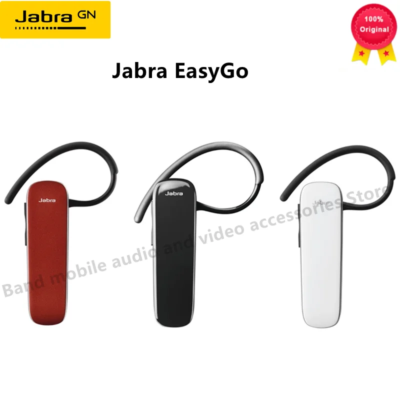 Jabra-Auriculares Bluetooth EasyGo Mono, dispositivo de audio estéreo HD para llamadas, música, GPS, manos libres, micrófono, para negocios, oficial
