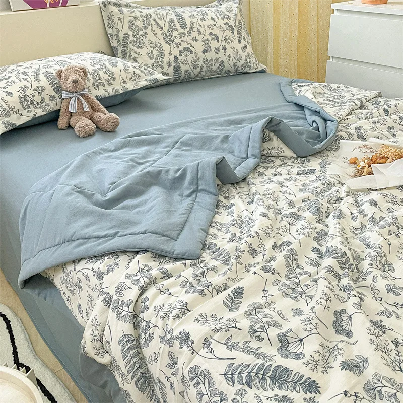 

Summer Quilt Air-conditioning Quilts Soft Thin Comforter Kid Child Travel Blanket Comfort Home Textile Bedspread Quilted Blanket