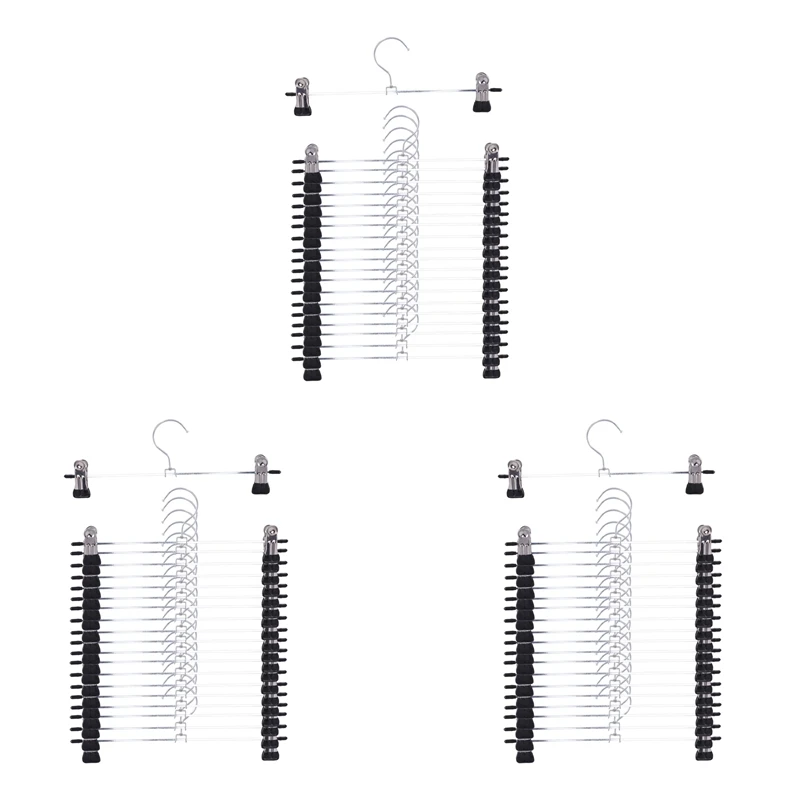 

Pant Hangers Skirt Hangers With Clips 60 Pack Metal Trouser Clip Hangers
