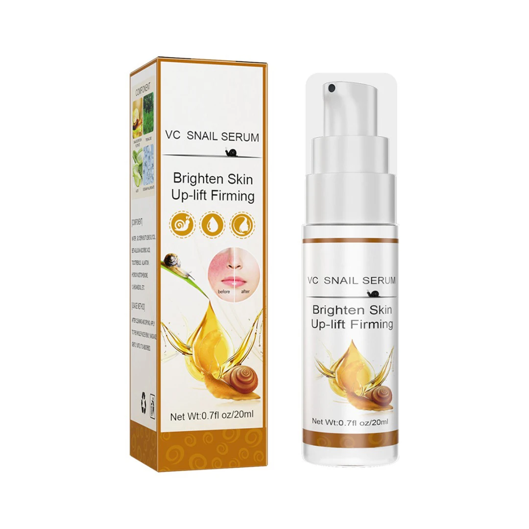 

1 Pc 20ml Snail Serum Essence Hyaluronic Acid Anti-Aging Anti Wrinkle Shrink Rough Pores Reduce Dull Skin Face Skin Care Cream