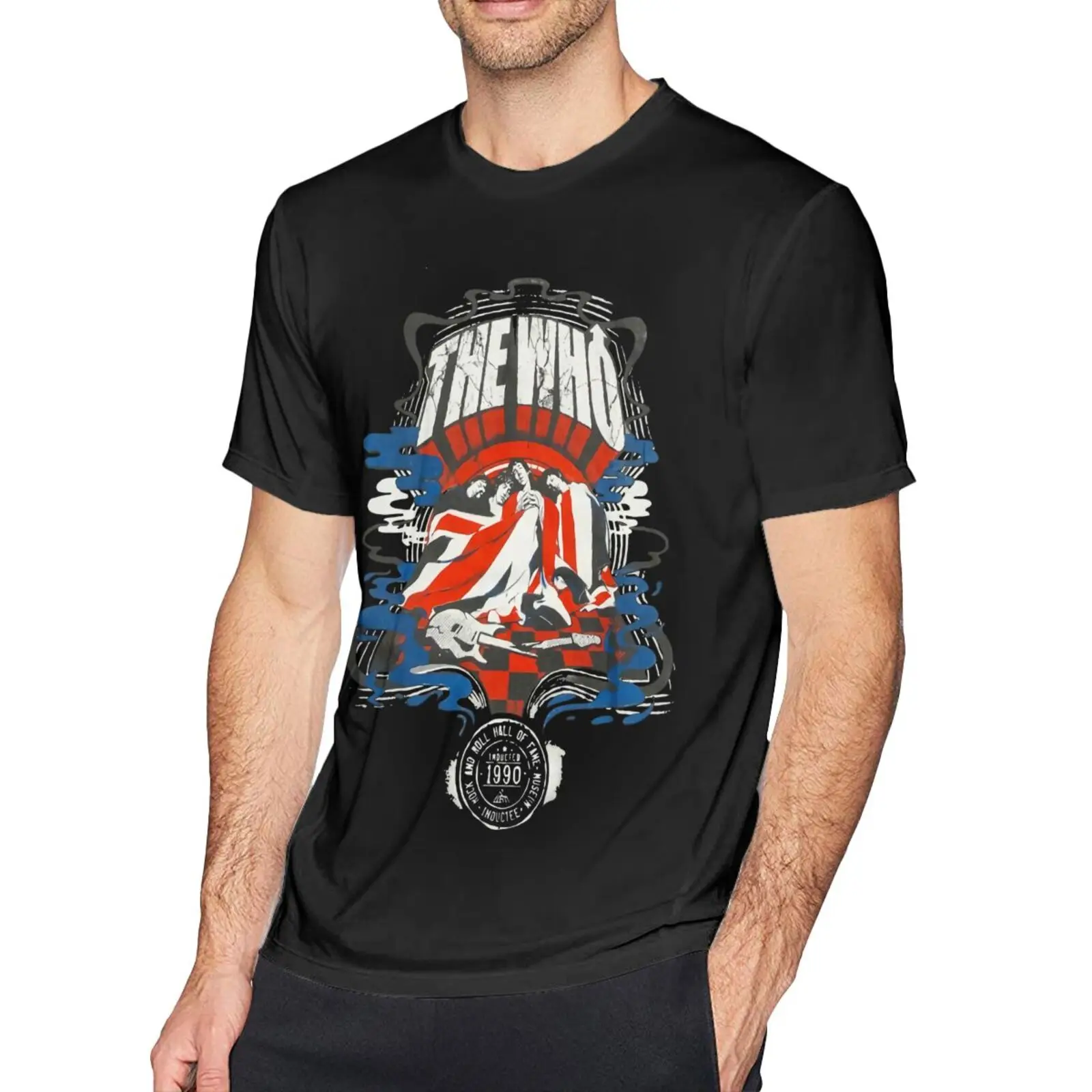 

Футболка с надписью The Who And Roll Hall Of Men, футболки для женщин, женская футболка большого размера, футболки, мужская одежда, футболки для мужчин