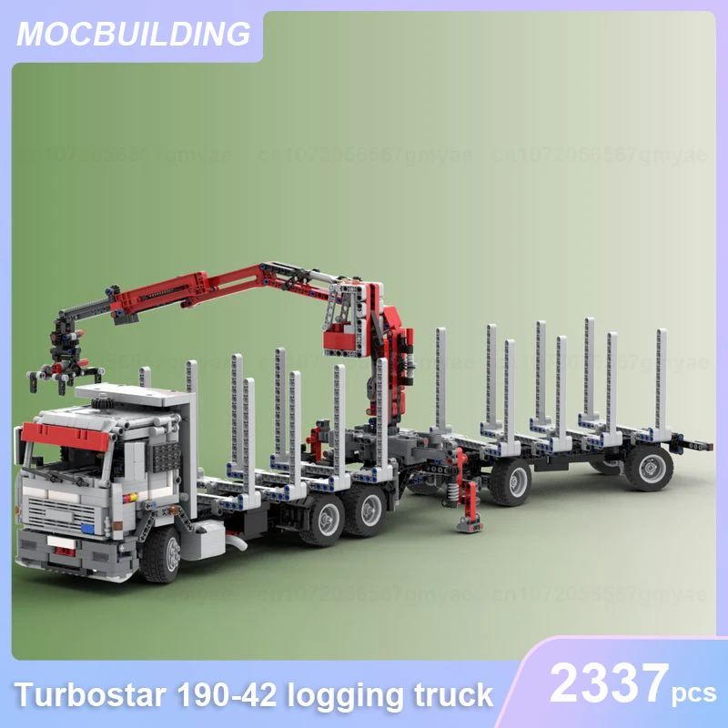 

Конструктор Turbostar 190-42, модель грузовика MOC, конструктор «сделай сам», сборные кирпичи, транспортировка, креативные детские игрушки, подарки, 2337 шт.