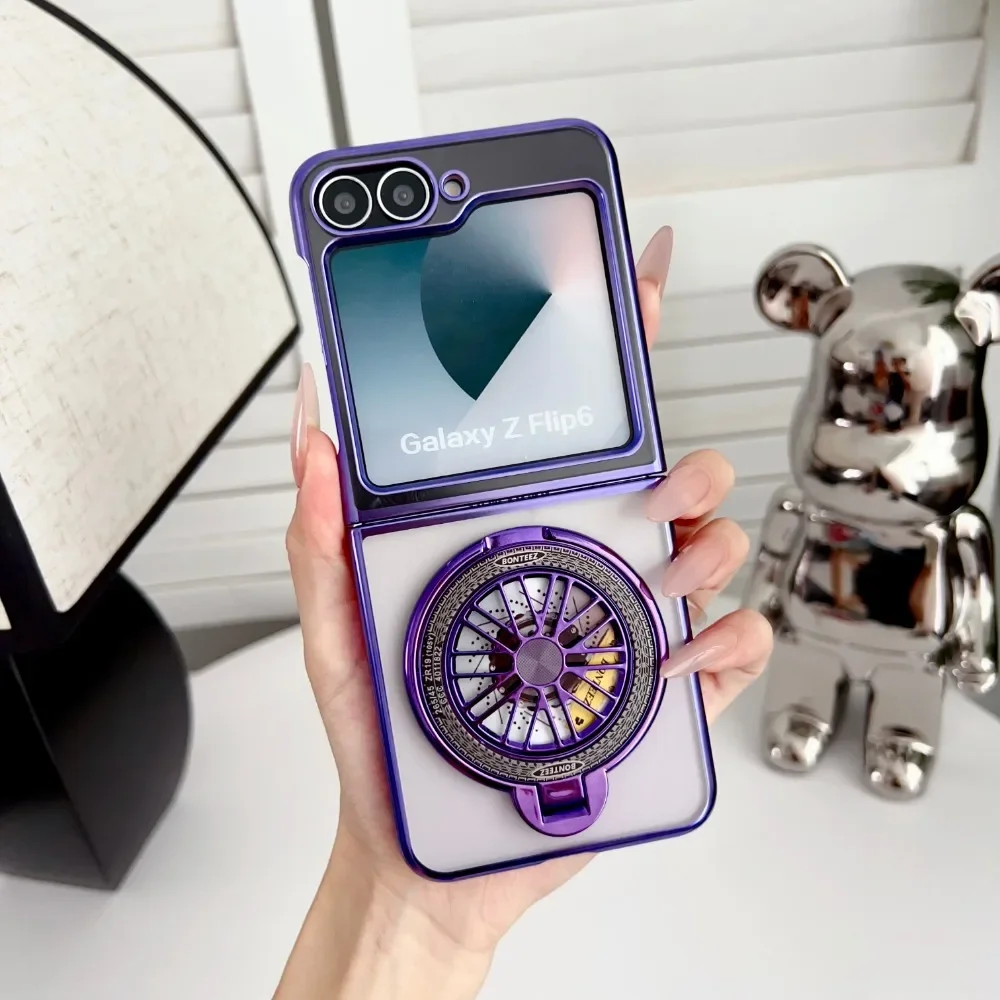 Чехол для телефона с гироскопом и подставкой Samsung Galaxy Z Flip 6 5 4 Flip4 Flip5 Flip6 5G жестким