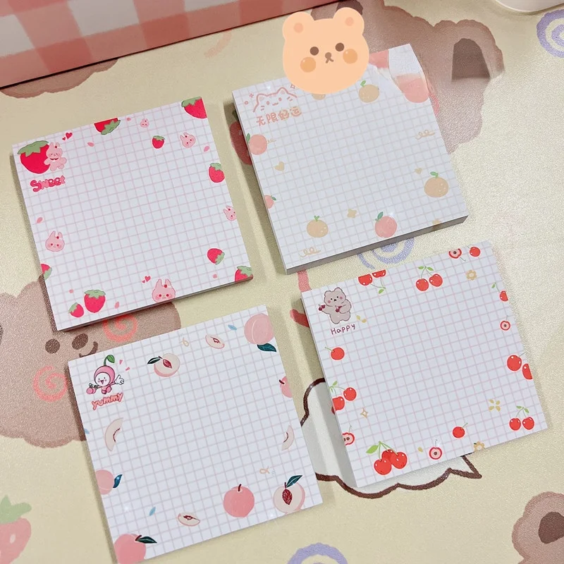 80 sheets Kawaii Fruit Sticky Notes Memo Pad Diary Stationary Decorative Cute N Times Sticky