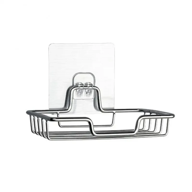 Двухслойная настенная полка для мыла из нержавеющей стали ванной комнаты