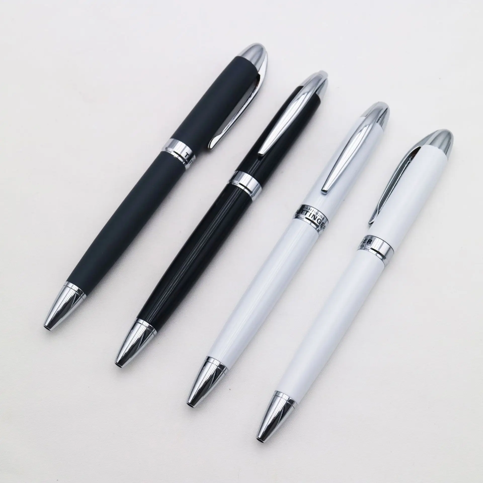 Business Office Supplies Ballpoint Pen Hotel Gift Advertising Pen Logo Metal Rotating Simple Ballpoint Pen