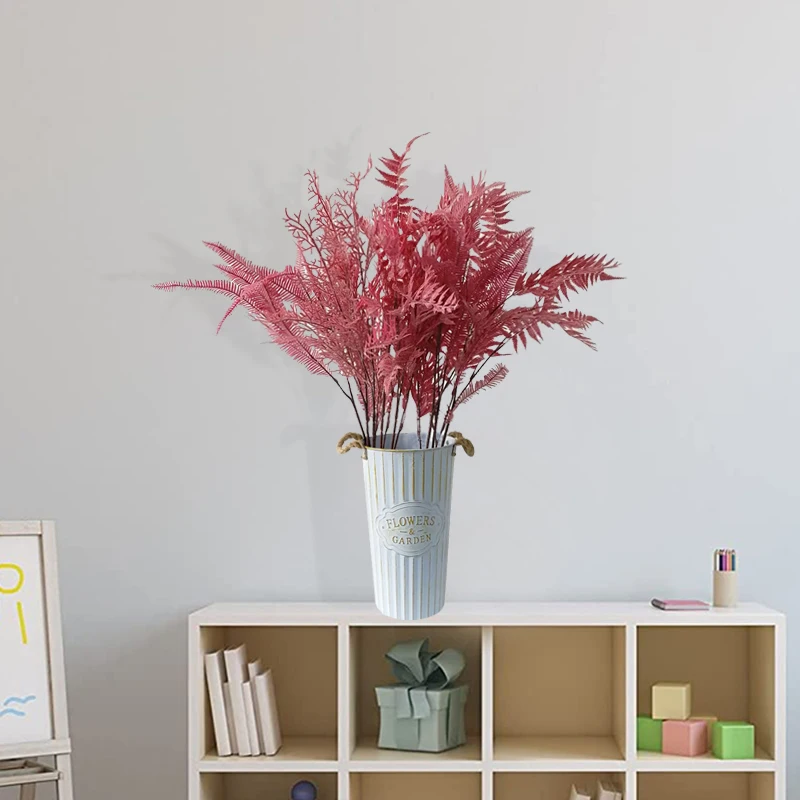 

Искусственные пластиковые папоротники, 5 шт., искусственные зеленые растения, настоящие на ощупь, высокие ветви, папоротник, Декор для дома, ...