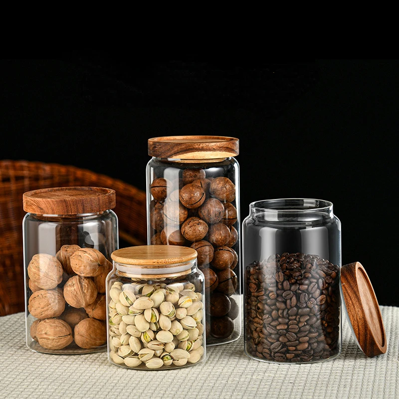 

Storage Jar Sugar Coffee Tea Containers Glass Containers for Food Container for Cereals Pots Airtight Hermetic Sealed Mason Lid