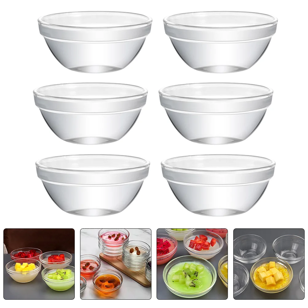

Bowlsbowl Pudding Dessert Serving Container Jelly Small Dishes Clear Prepmini Salad Dish Ramekins Mixing Cups Candy Snack Sauce